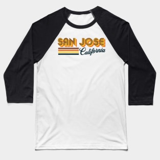 San Jose California Retro-Style Baseball T-Shirt